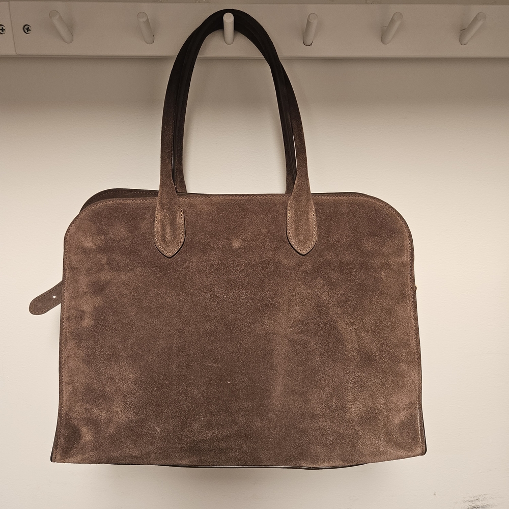 Elegant Brown Suede Women's Tote Bag